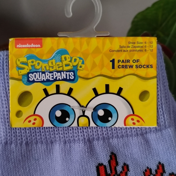 🦀SpongeBob SquarePants Mr.Krabs Crew Socks 6-12 - Picture 2 of 5